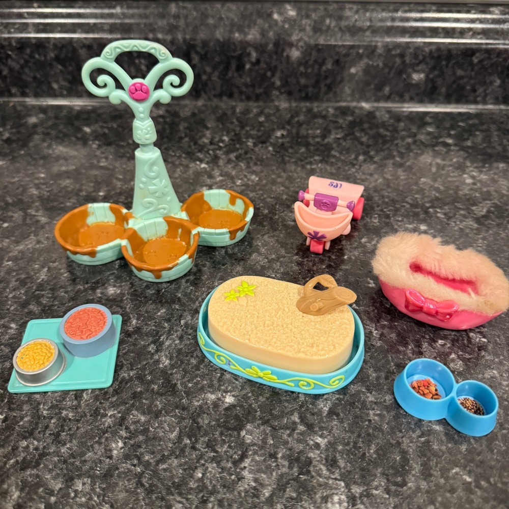 Random Littlest Pet Shop Accessories Including Rare‎ Felina Murchant Scooter